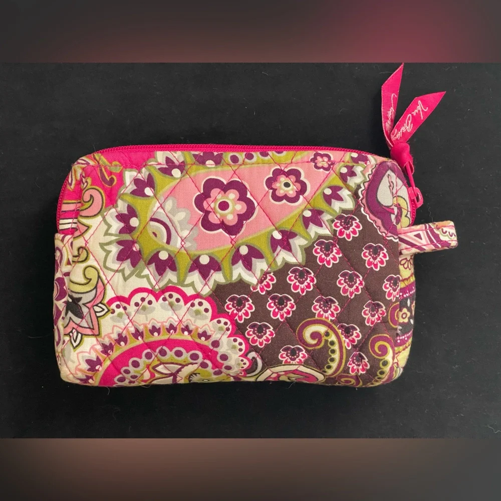 Vera Bradley Quilted Hobo Bag vintage Very Berry Quilted makeup cosmetic pink